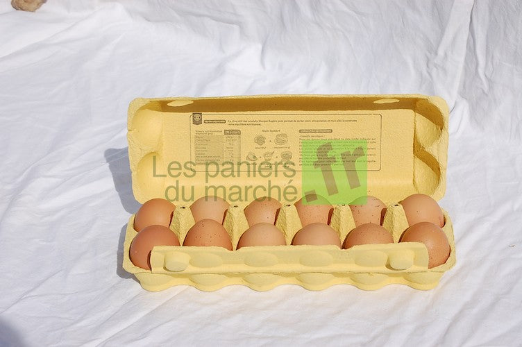 Les 20 Œufs blancs frais plein air - mon-marché.fr